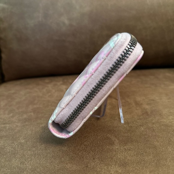 Calfskin Matelasse GucciGhost GG Marmont Zip Around Wallet Pink Rosa Ivory - Picture 9 of 12